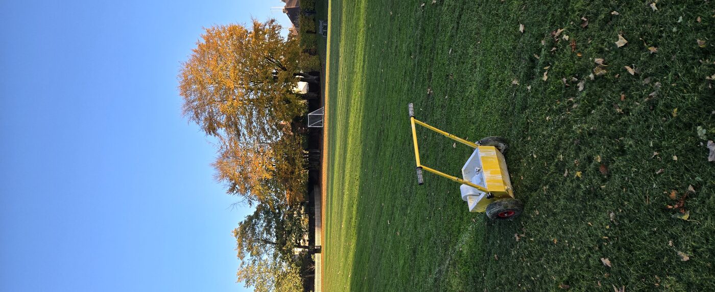 School pitch marking in autumn — CM Gardening Ltd